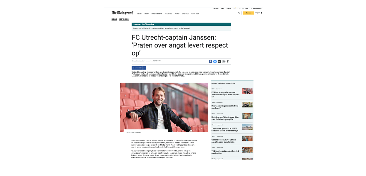 Interview branded content De Telegraaf