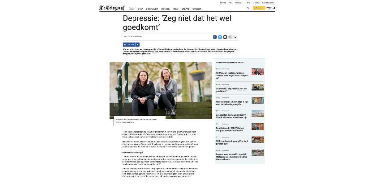 Interview branded content De Telegraaf
