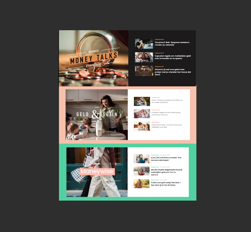 Contentblok campagne Rabobank x Mediahuis