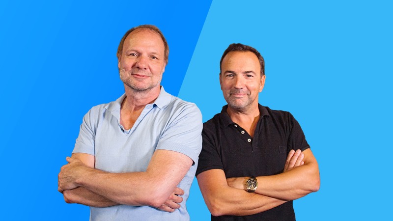 Rob Stenders en de nieuwe Radio Veronica-dj Gerard Ekdom bundelen hun krachten